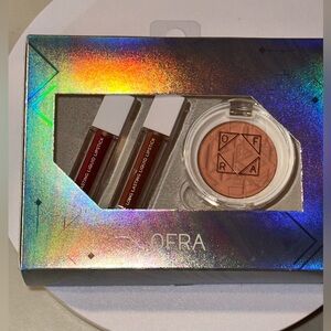OFRA Liquid Lipstick Duo and Highlighter - Deep Red and Bronze